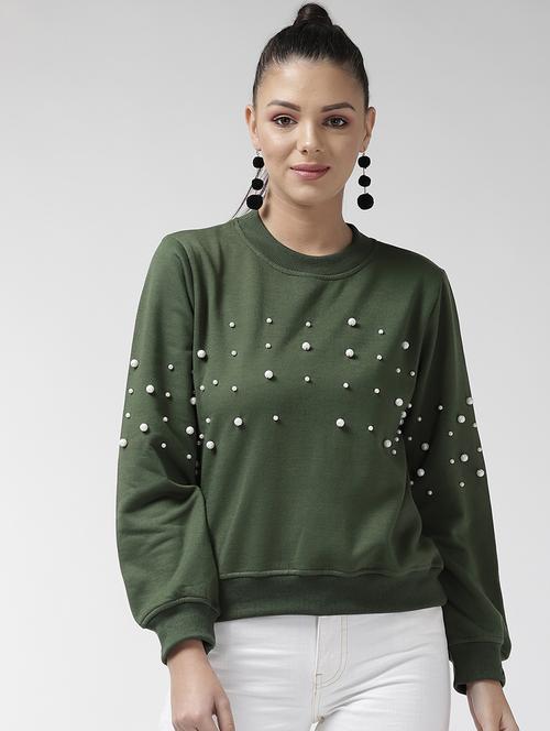 long sleeved embellished sweatshirt - 16765273 - Very Small Image - 1