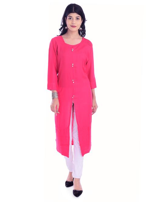 solid straight kurta - 16765555 - Very Small Image - 1