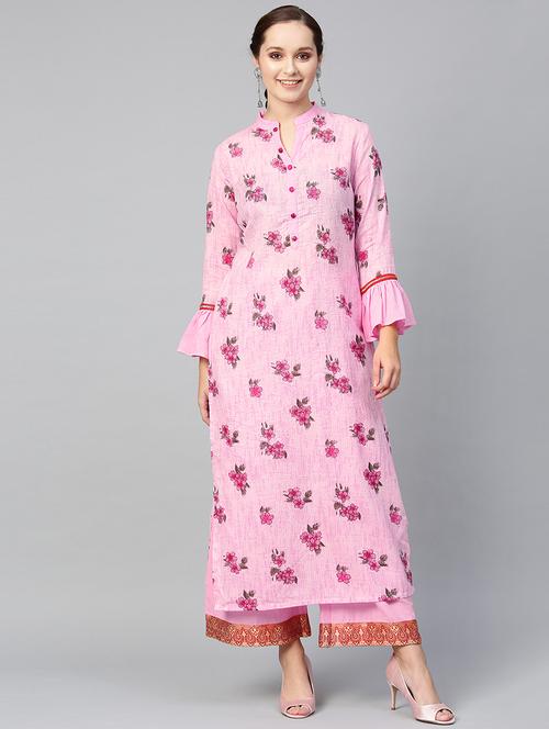 floral kurta palazzo set - 16766441 - Very Small Image - 1
