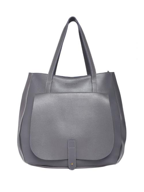 grey leather handbag - 16767017 - Very Small Image - 1
