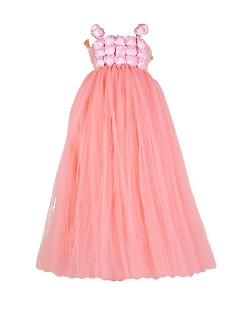 orange silk blend party gown - 16767164 - Very Small Image - 1