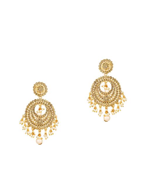 gold brass drop earring - 16767259 - Very Small Image - 1