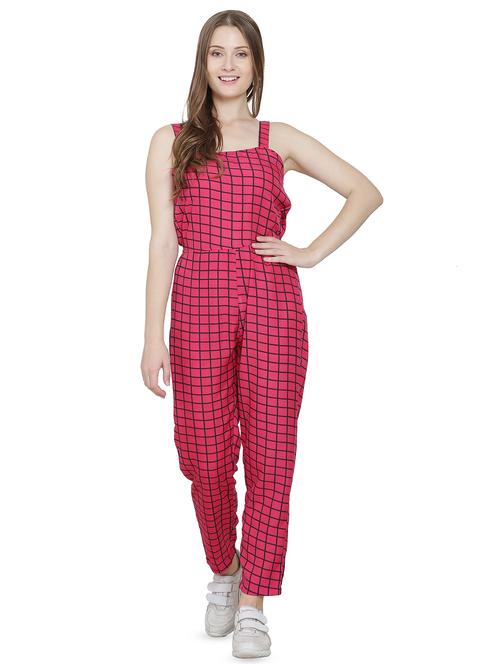 cami neck checkered jumpsuit - 16767563 - Very Small Image - 1