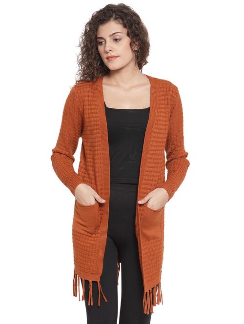 fringed hem solid shrug - 16767907 - Very Small Image - 1