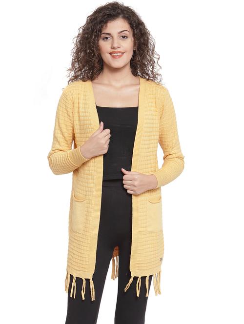 fringed hem solid shrug - 16767908 - Very Small Image - 1