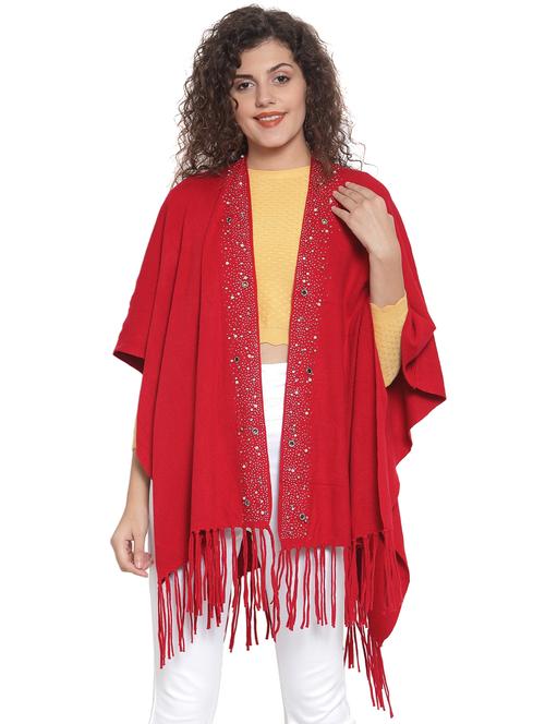 fringed hem asymmetric shrug - 16767915 - Very Small Image - 1