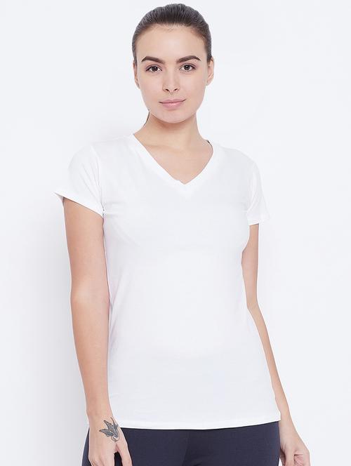 women's plain v neck t-shirt - 16768092 - Very Small Image - 1