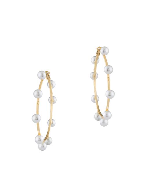 white metal hoop earring - 16768109 - Very Small Image - 1