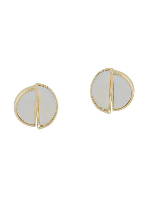 white metal studs earring - 16768162 - Very Small Image - 1