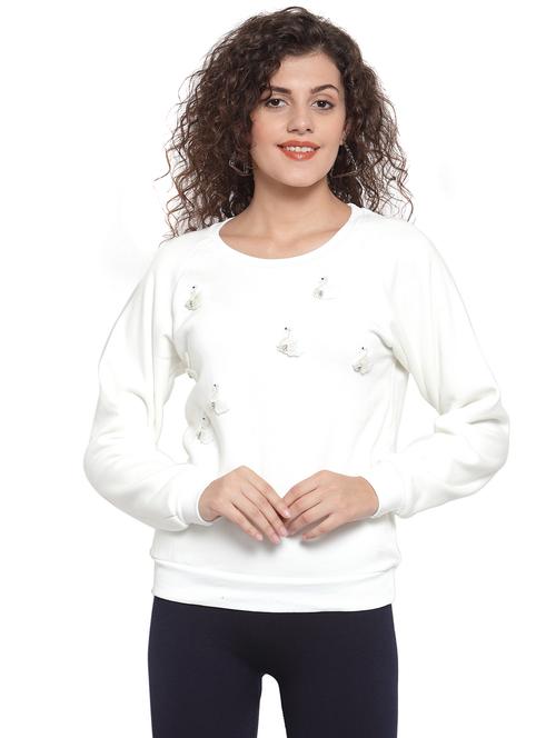 raglan sleeved embellished sweatshirt - 16768619 - Very Small Image - 1