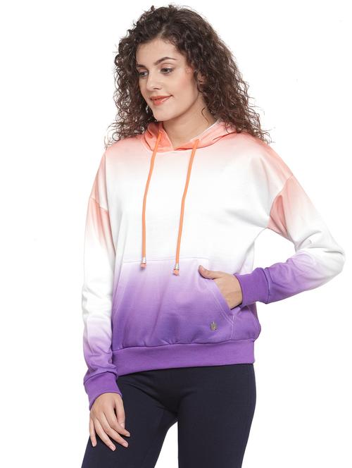 drop shoulder ombre hooded sweatshirt - 16768639 - Very Small Image - 1