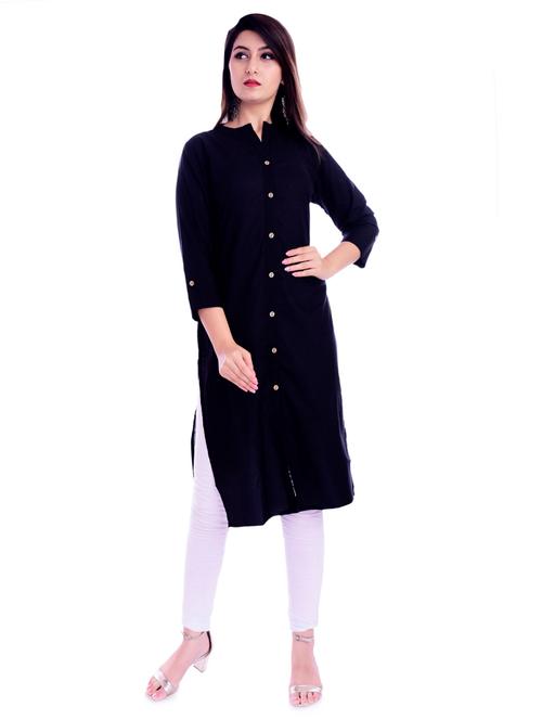 solid straight kurta - 16768719 - Very Small Image - 1