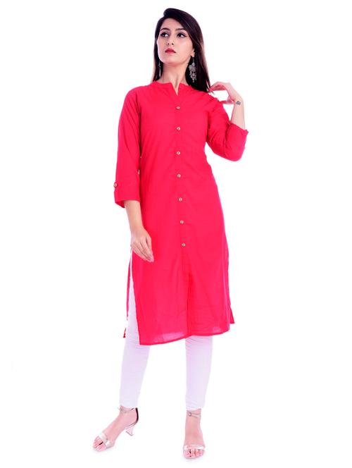 solid straight kurta - 16768722 - Very Small Image - 1