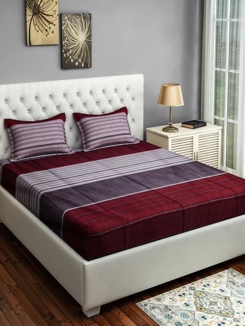 cotton double bed sheet with 2 pillow cover - 16769155 - Very Small Image - 1