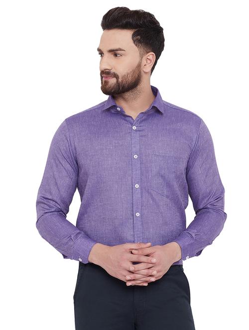 purple solid formal shirt - 16769243 - Very Small Image - 1