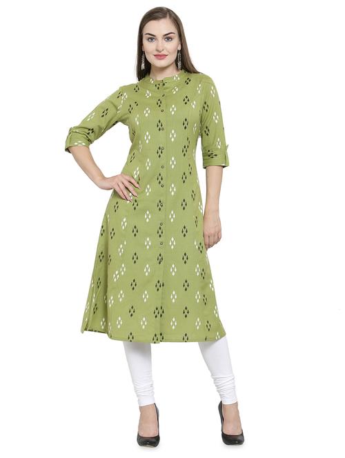 ikat print a-line kurta - 16769355 - Very Small Image - 1
