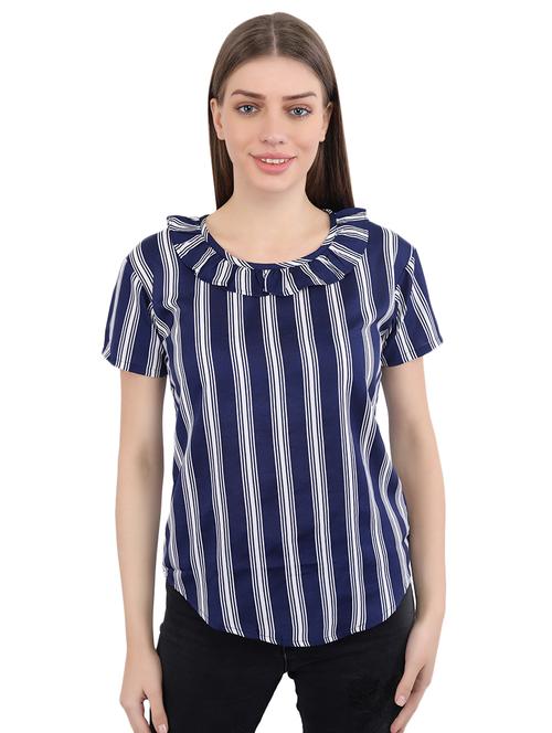 round neck striped top - 16769394 - Very Small Image - 1