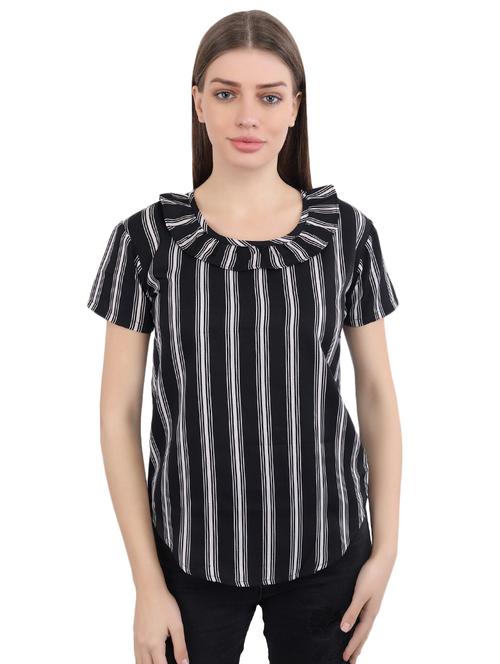 round neck striped top - 16769395 - Very Small Image - 1