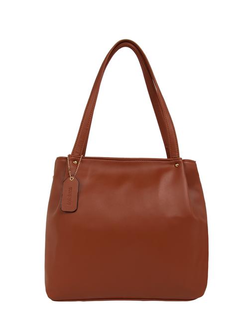 tan leatherette regular handbag - 16769594 - Very Small Image - 1