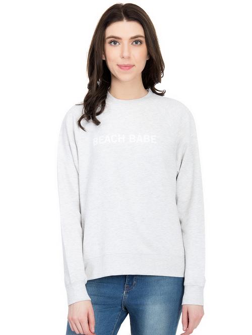 crew neck raglan sleeved cotton sweatshirt - 16770619 - Very Small Image - 1