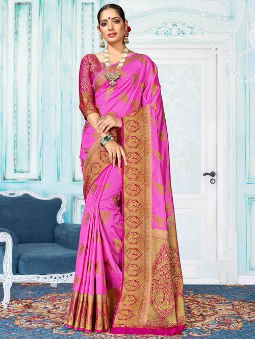 conversational woven saree - 16771251 - Very Small Image - 1