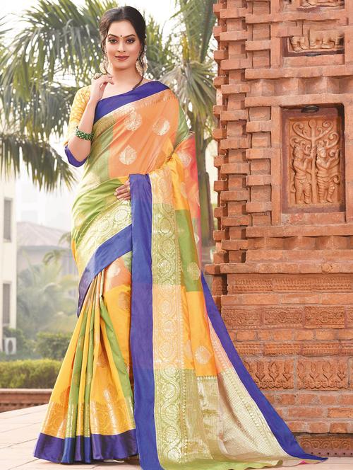 self design woven saree - 16771287 - Very Small Image - 1