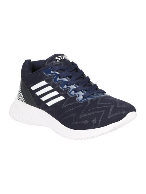 blue fabric lace up sport shoes - 16771333 - Very Small Image - 1