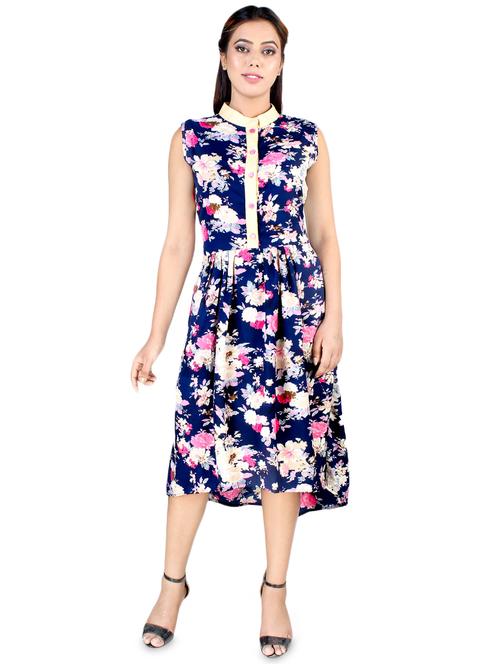 floral high-low ethnic dress - 16771852 - Very Small Image - 1