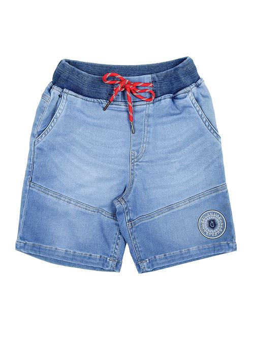 drawstring pocket detail denim shorts - 16772011 - Very Small Image - 1