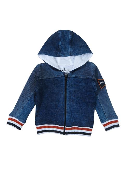 contrast hem hooded coat - 16772112 - Very Small Image - 1
