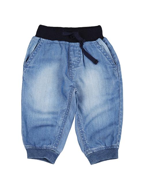 drawstring blue denim distressed jean - 16772527 - Very Small Image - 1