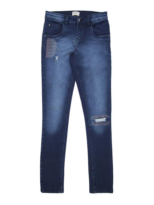 embellished blue denim jean - 16772562 - Very Small Image - 1