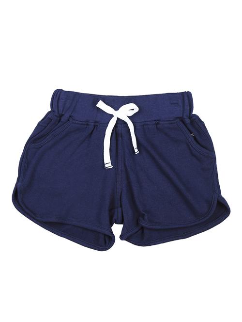 drawstring blue cotton blend shorts - 16772610 - Very Small Image - 1