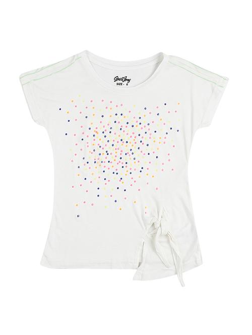 tie knot white cotton blend top - 16772701 - Very Small Image - 1