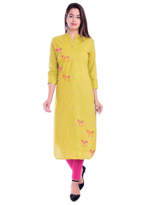 embroidered straight kurta - 16773732 - Very Small Image - 1
