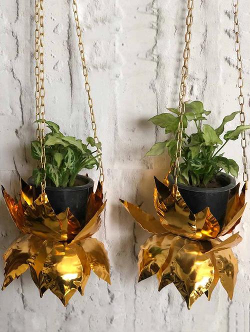 lotus hanging with transparent glass t-light (s/2) - 16773928 - Very Small Image - 1
