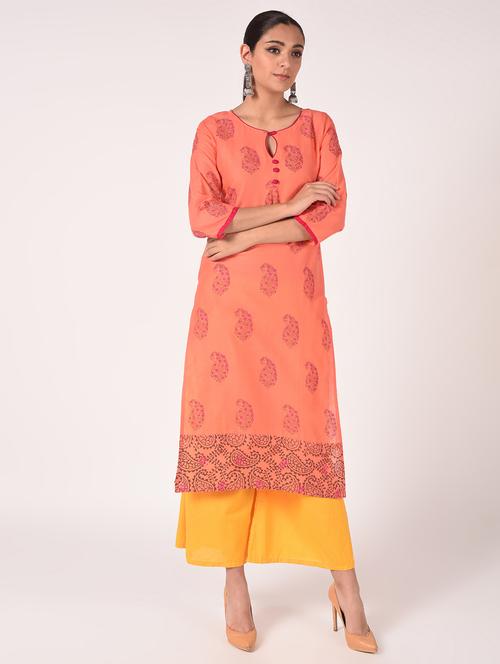 paisley print straight kurta - 16773996 - Very Small Image - 1