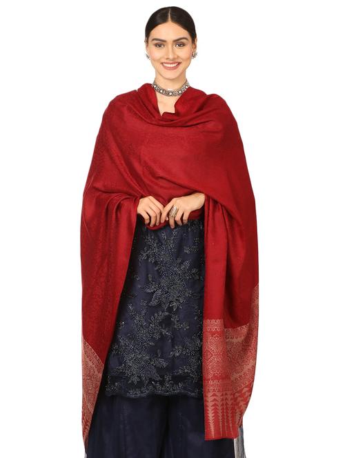 red wool shawl - 16774230 - Very Small Image - 1
