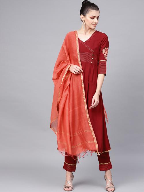 embroidered suit set - 16774533 - Very Small Image - 1