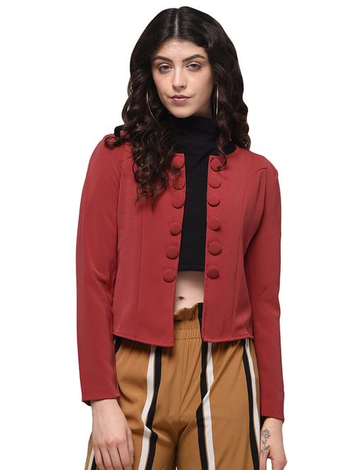 long sleeved button detail jacket - 16774574 - Very Small Image - 1