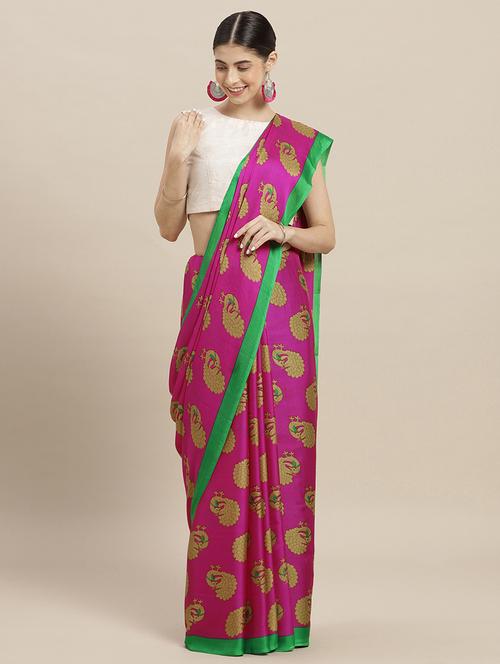 conversational print saree with blouse - 16774941 - Very Small Image - 1
