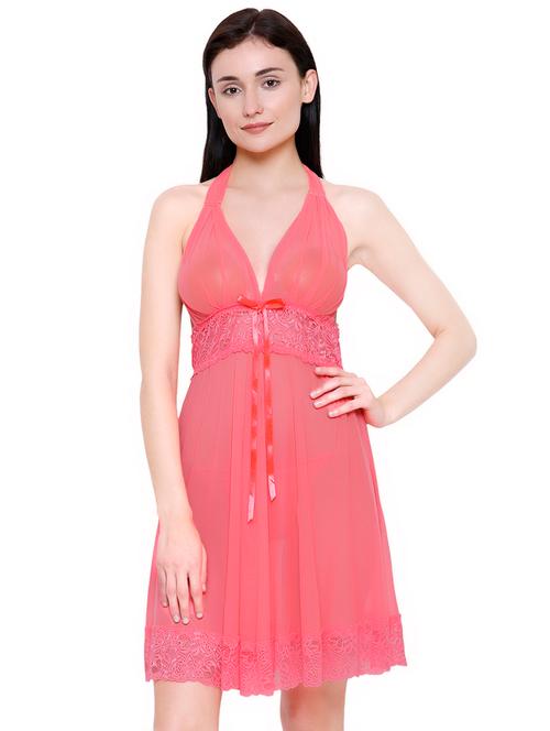 halter neck bow patch babydoll - 16774986 - Very Small Image - 1