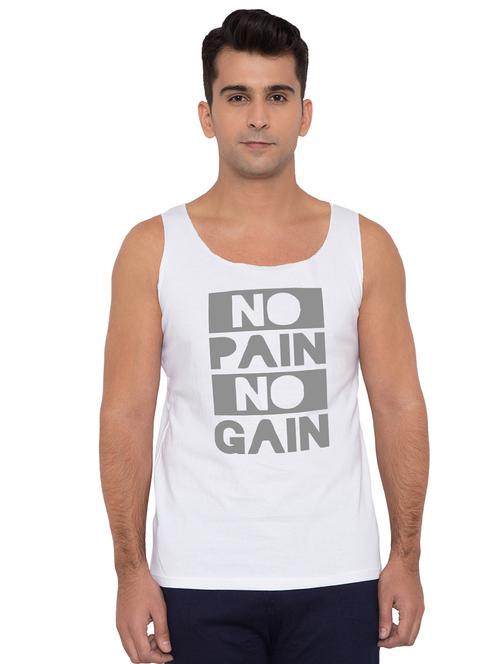 white typographic chest printed vest - 16775834 - Very Small Image - 1