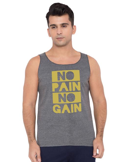 grey typographic chest printed vest - 16775849 - Very Small Image - 1