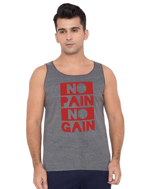 grey typographic chest printed vest - 16775850 - Very Small Image - 1