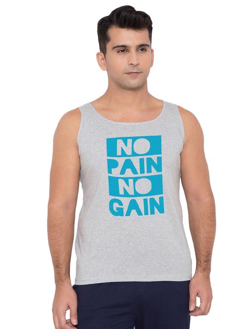 grey typographic chest printed vest - 16775857 - Very Small Image - 1