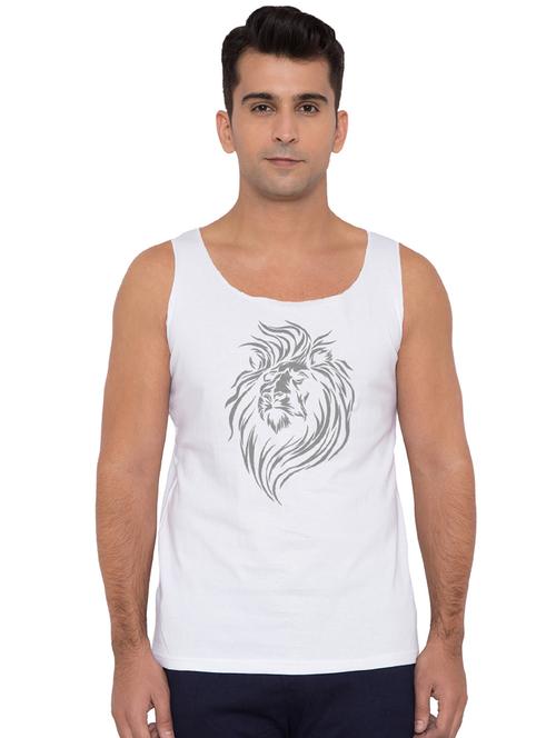 white chest printed vest - 16776073 - Very Small Image - 1