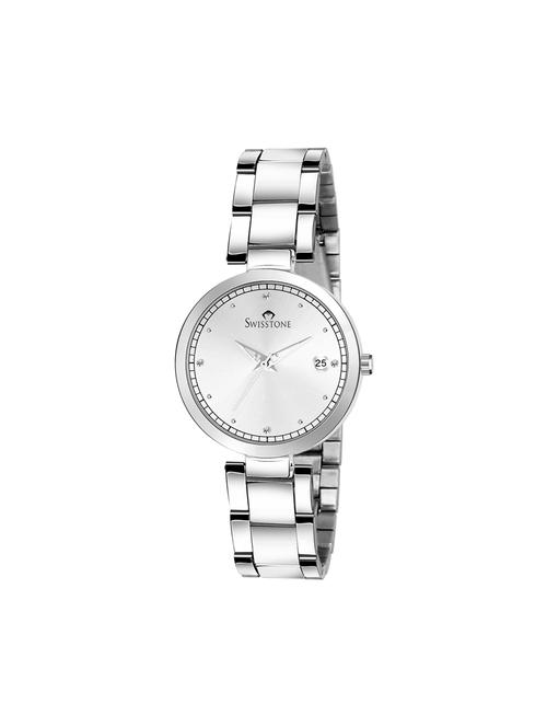 swisstone l280-slv-ch stainless steel chain wrist watch for women - 16776504 - Very Small Image - 1