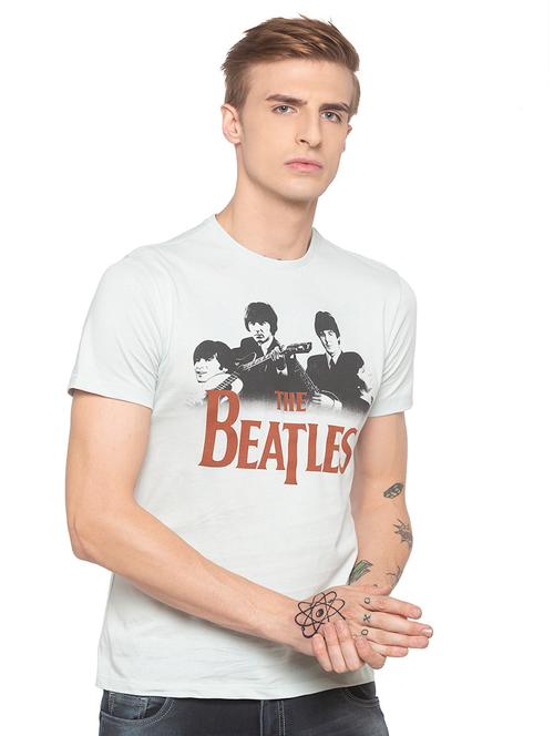 green typographic chest printed t-shirt - 16776723 - Very Small Image - 1