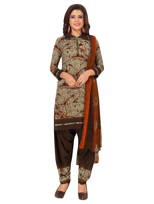 abstract print unstitched suit set - 16776788 - Very Small Image - 1